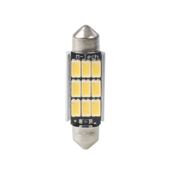 Set 2 bucati bec LED M-Tech Platinum C5W 41mm 9xSMD5630 12V alb
